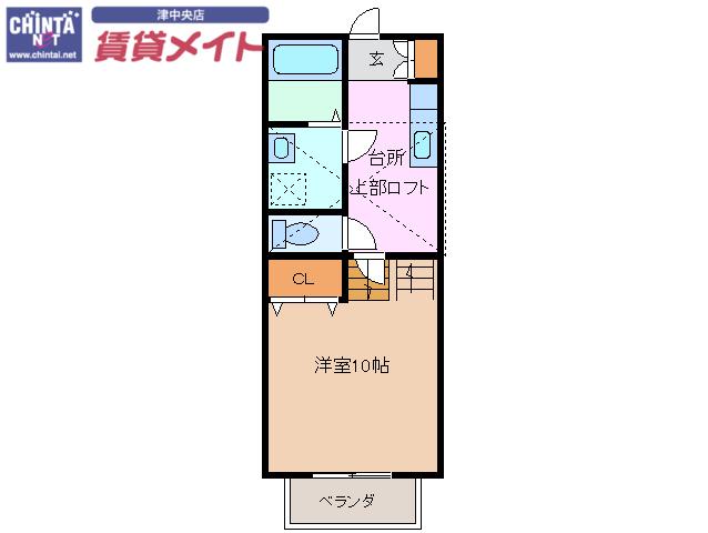 トップハウス垂水I(1K/2階)の間取り写真