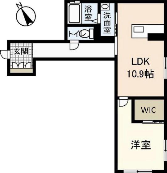 SHAMAISON AMBIERA(1LDK/1階)の間取り写真