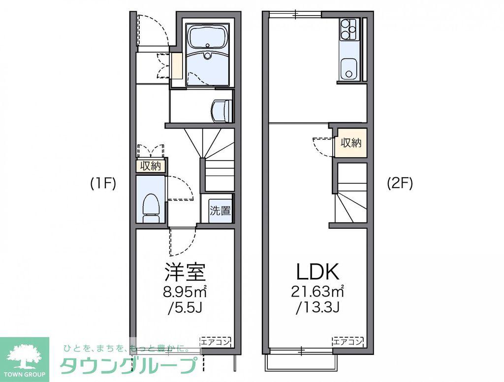 レオネクストヴィラージュ(1LDK/1階)の間取り写真