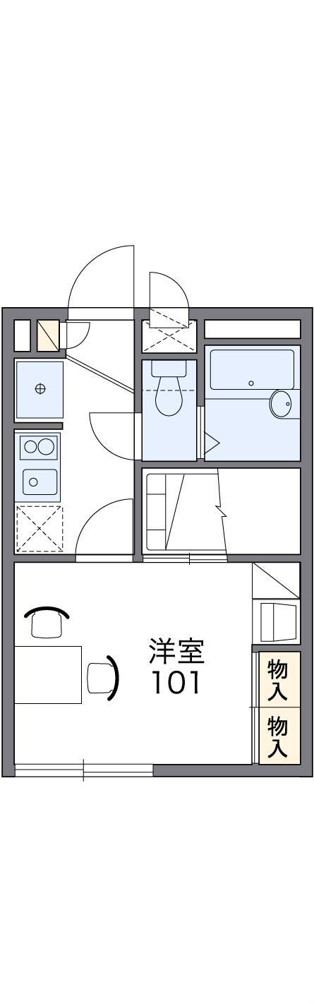 レオパレスシャルマン(1K/1階)の間取り写真