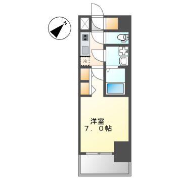 S-RESIDENCE名古屋菊井ALINE(1K/4階)の間取り写真