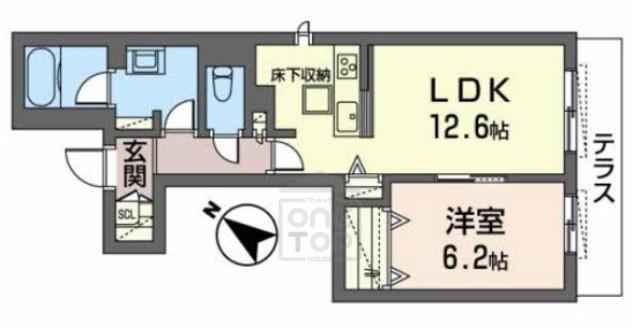 シャーメゾンノール大阪(1LDK/3階)の間取り写真