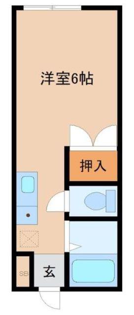 プレール(ワンルーム/2階)の間取り写真