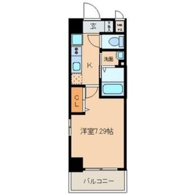 ESTACION KANAYAMA ウエスト・イースト(1K/9階)の間取り写真