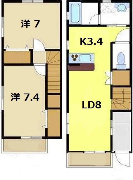 MYハウス神野(2LDK/1階)の間取り写真