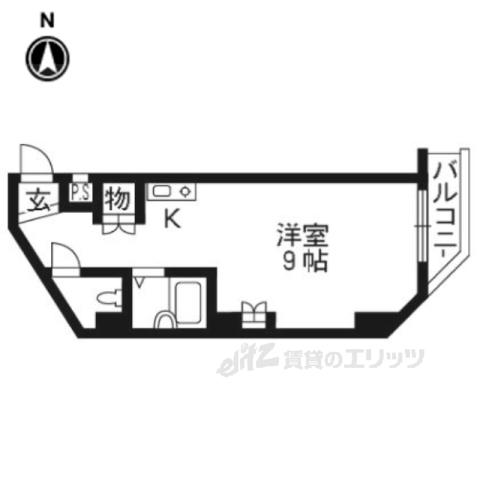 ライフビル(ワンルーム/3階)の間取り写真