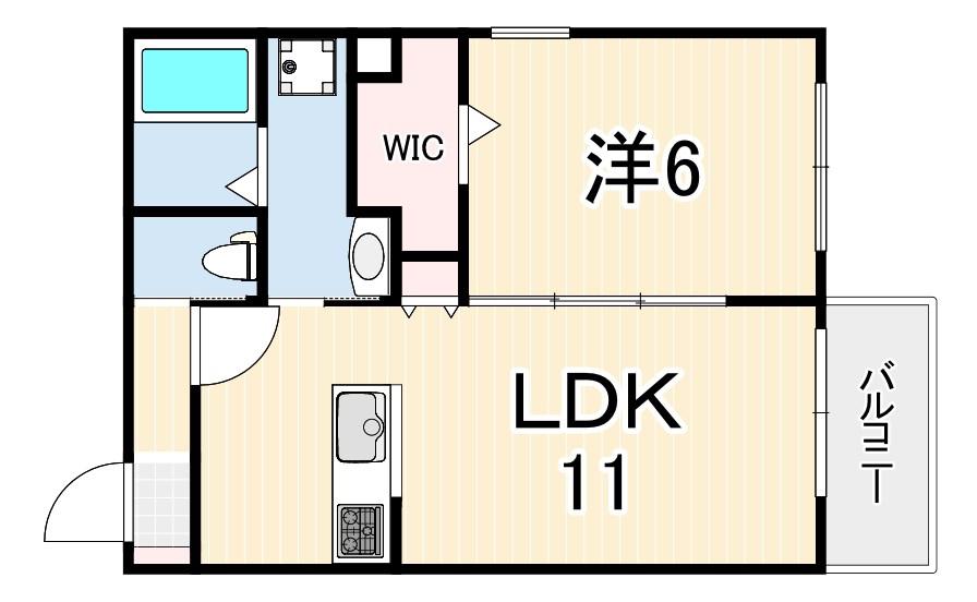 高照マンション3(1LDK/3階)の間取り写真