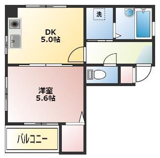 コンフォールハイム(1DK/3階)の間取り写真