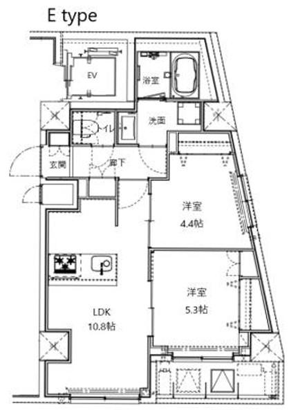 REALIZE町屋 レアライズ町屋(2LDK/7階)の間取り写真