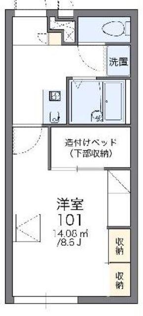 レオパレス幸(1K/1階)の間取り写真