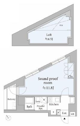 ASTILE STUDIO代々木(1K/7階)の間取り写真
