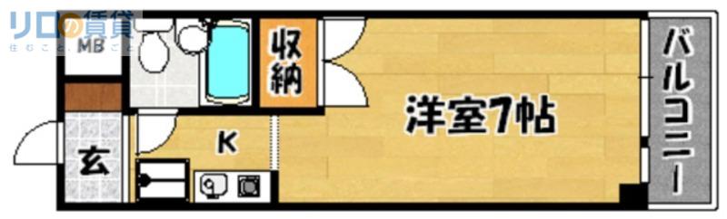 STRUSTA上新庄(1K/3階)の間取り写真