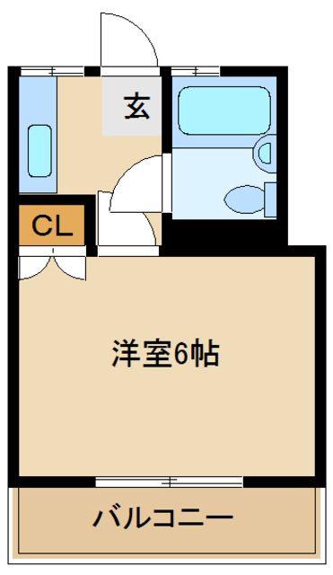 アメニティー美園(1K/1階)の間取り写真