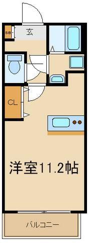 LANAI INAMURA(1K/1階)の間取り写真
