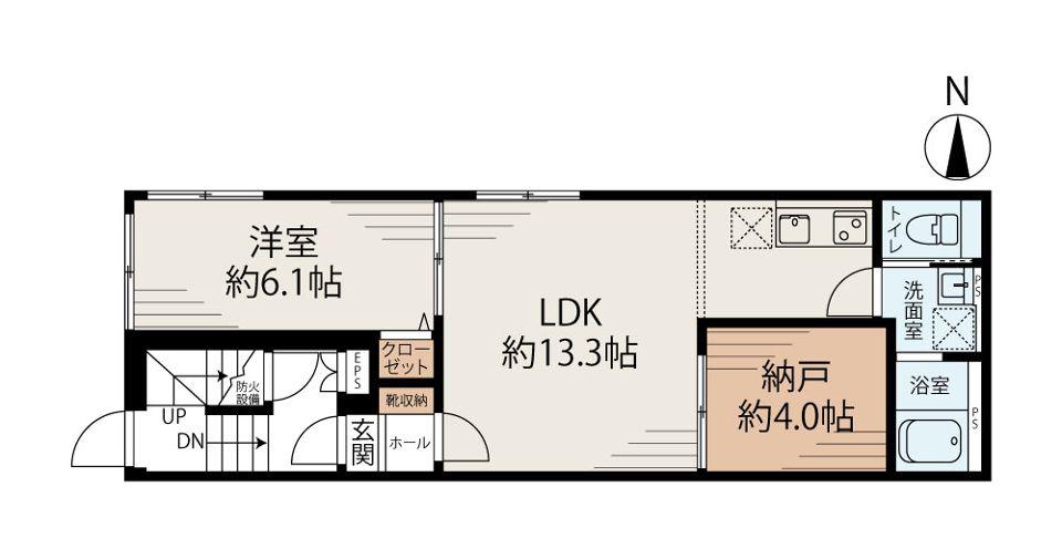 ハウス亀戸(2LDK/1階)の間取り写真