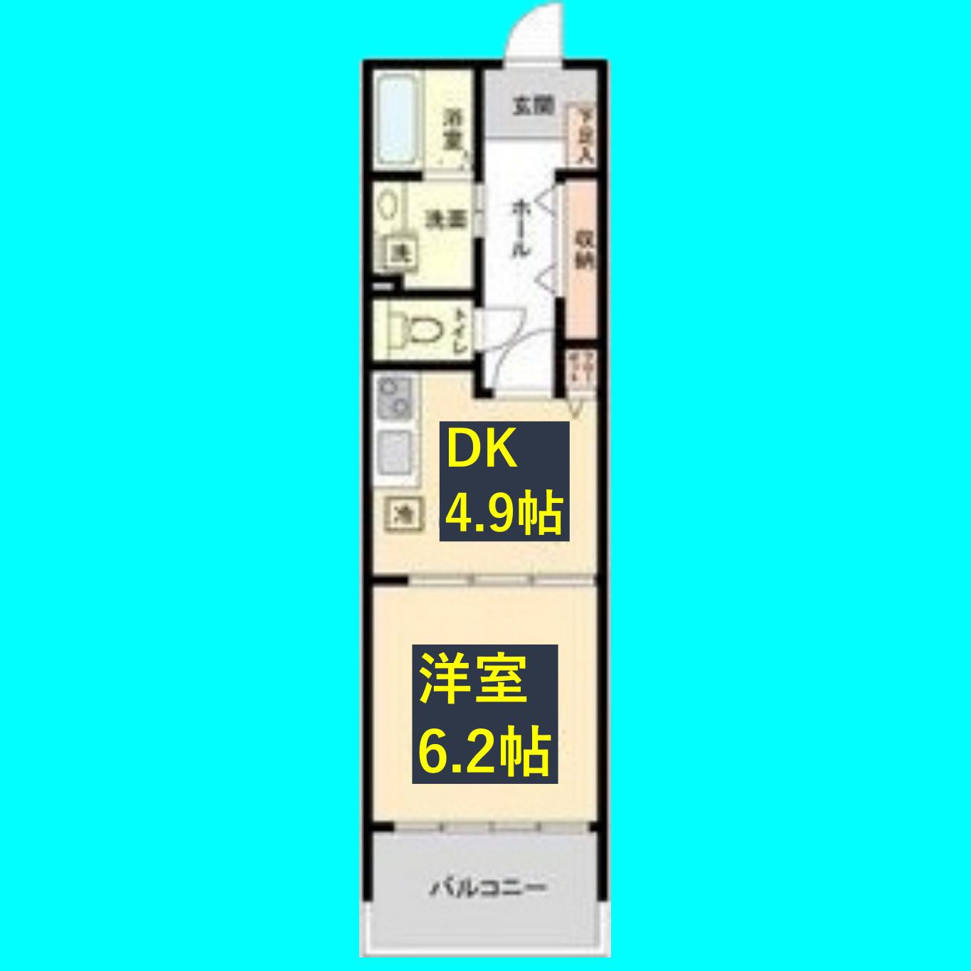 WILLDO 太閤通(1DK/8階)の間取り写真