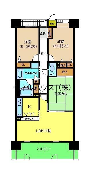 ソルプラーサ堺(3LDK/13階)の間取り写真