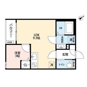 ROBOT HOUSE 守山A棟(1LDK/2階)の間取り写真