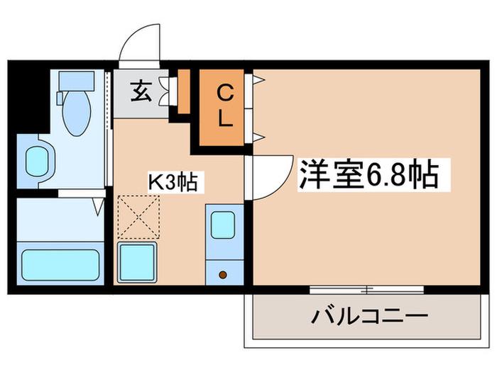 MQUARTO湘南海岸公園I(1K/2階)の間取り写真