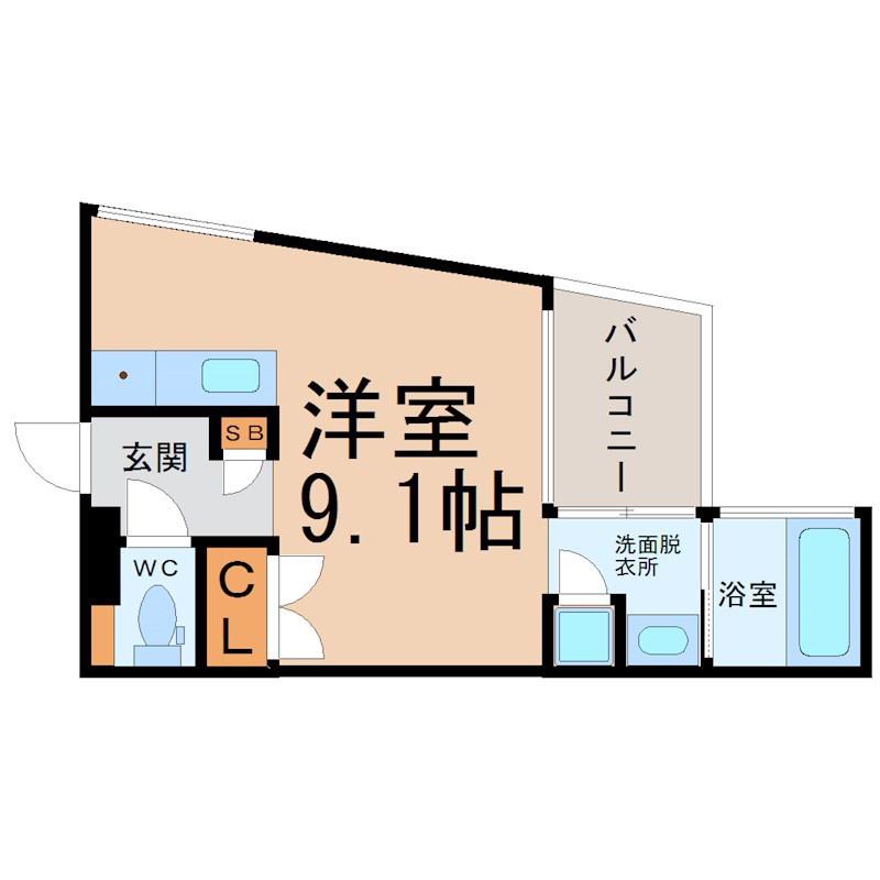 Tステージ新栄(ワンルーム/4階)の間取り写真