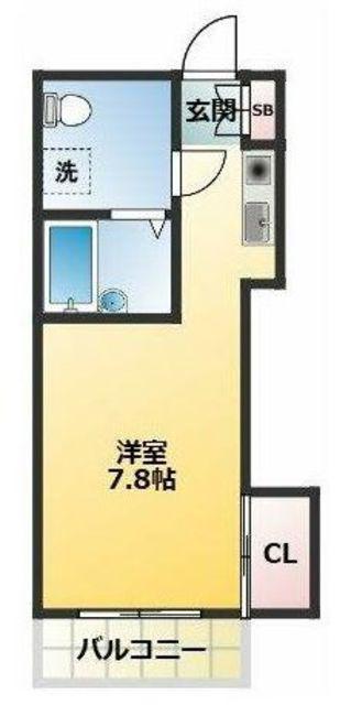 山口第一ビル(ワンルーム/2階)の間取り写真