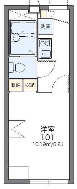 レオパレス風の丘(1K/2階)の間取り写真