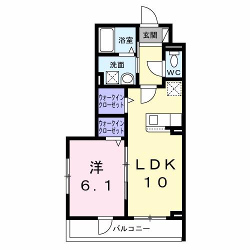 ヒカルサ尼崎神崎町(1LDK/3階)の間取り写真