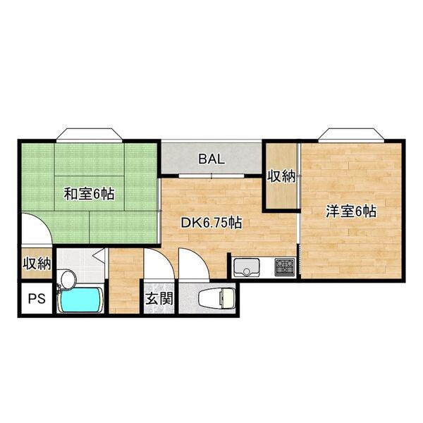 第3タナックマンション(2DK/2階)の間取り写真