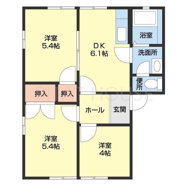 ＪＲ紀勢本線 黒江駅 徒歩19分 2階建 築31年(3DK/1階)の間取り写真