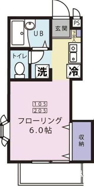 ARDIY-1(1K/1階)の間取り写真