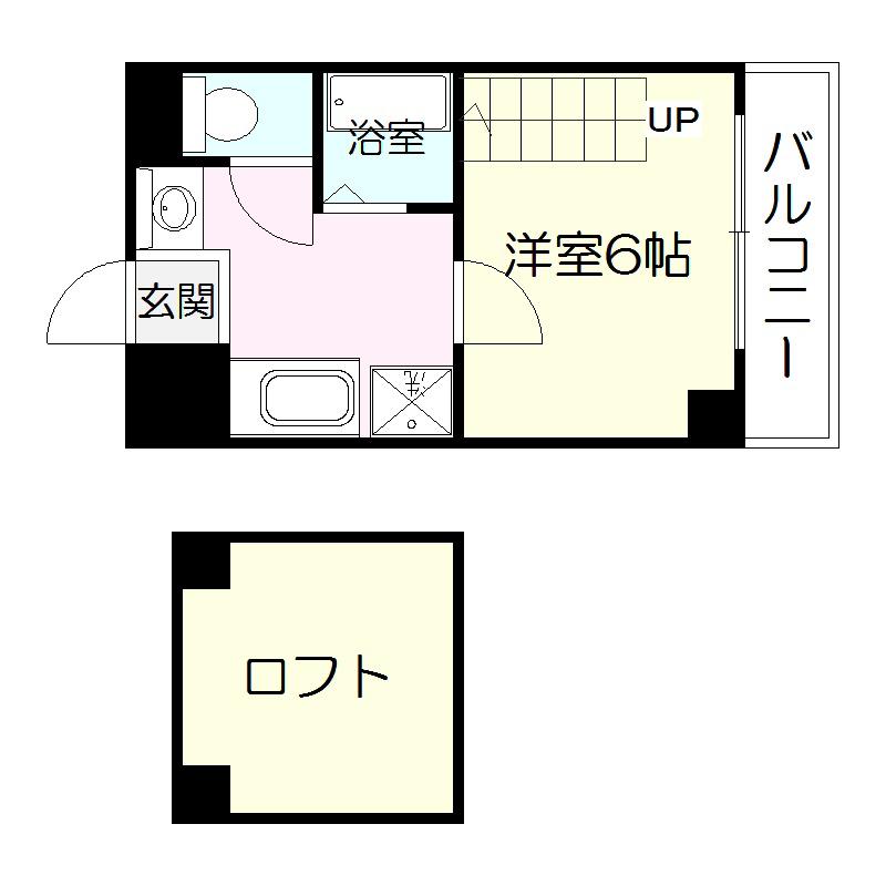 UEハウス六番館(1K/2階)の間取り写真