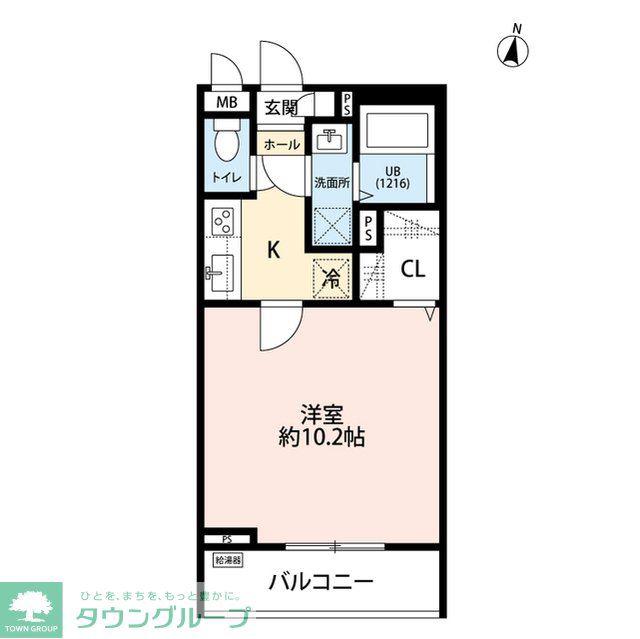 リコルテ 霞ヶ丘(1K/3階)の間取り写真