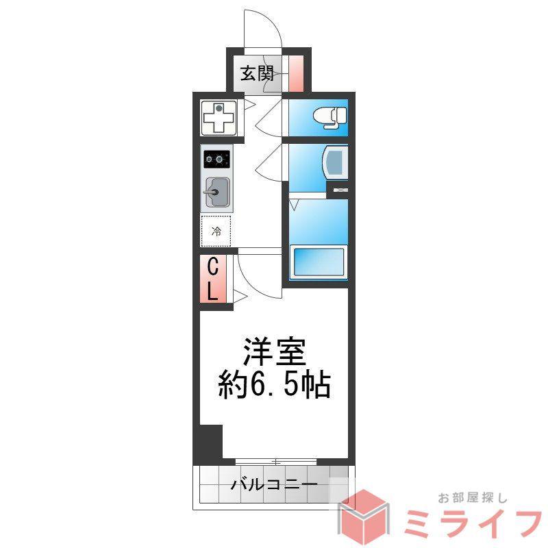 S-RESIDENCE堺湊駅前AZURE(1K/10階)の間取り写真