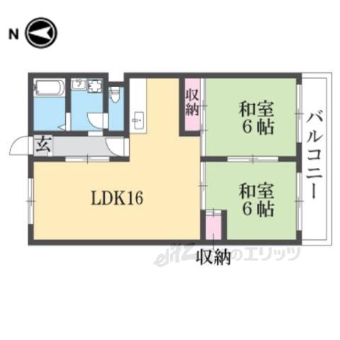 ロイヤル室町(2LDK/5階)の間取り写真
