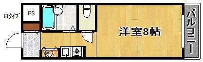 アバンティ貝塚2(1K/4階)の間取り写真