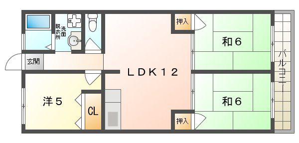 ジェイエイパル(3LDK/2階)の間取り写真