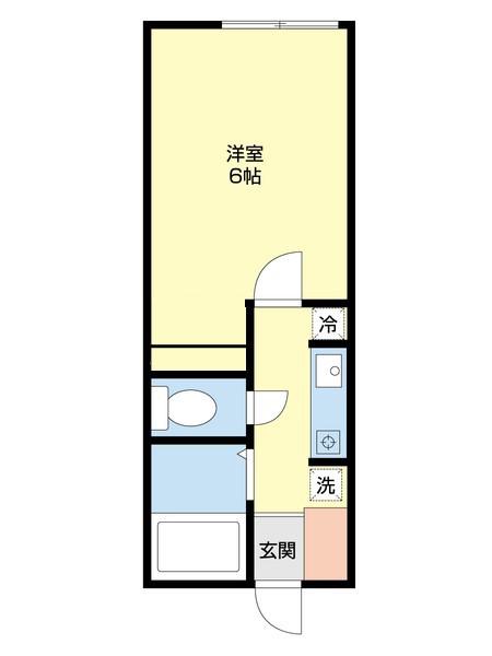 エクストリーム新在家(1K/1階)の間取り写真