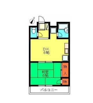 第二ハイツ池田(1DK/1階)の間取り写真