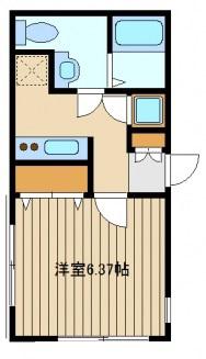 MODULOR中村橋(1K/2階)の間取り写真