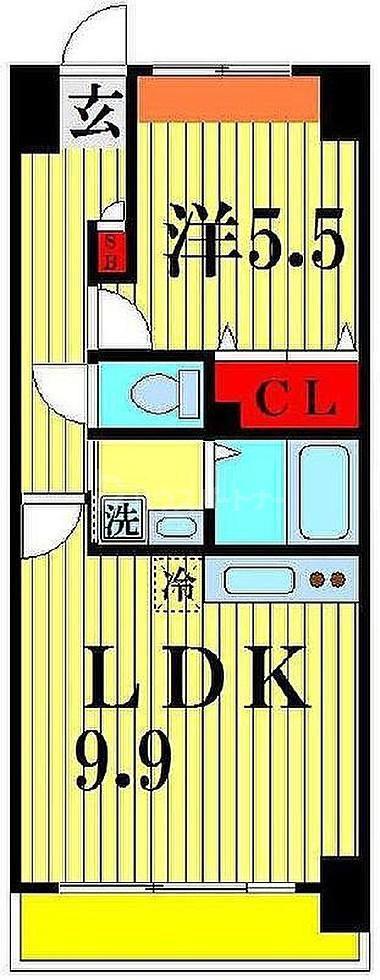ELLE GARDEN 柏の葉(1LDK/2階)の間取り写真