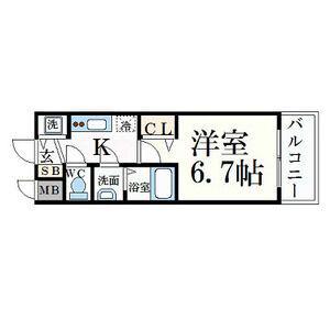 プレサンス丸の内流雅(1K/5階)の間取り写真