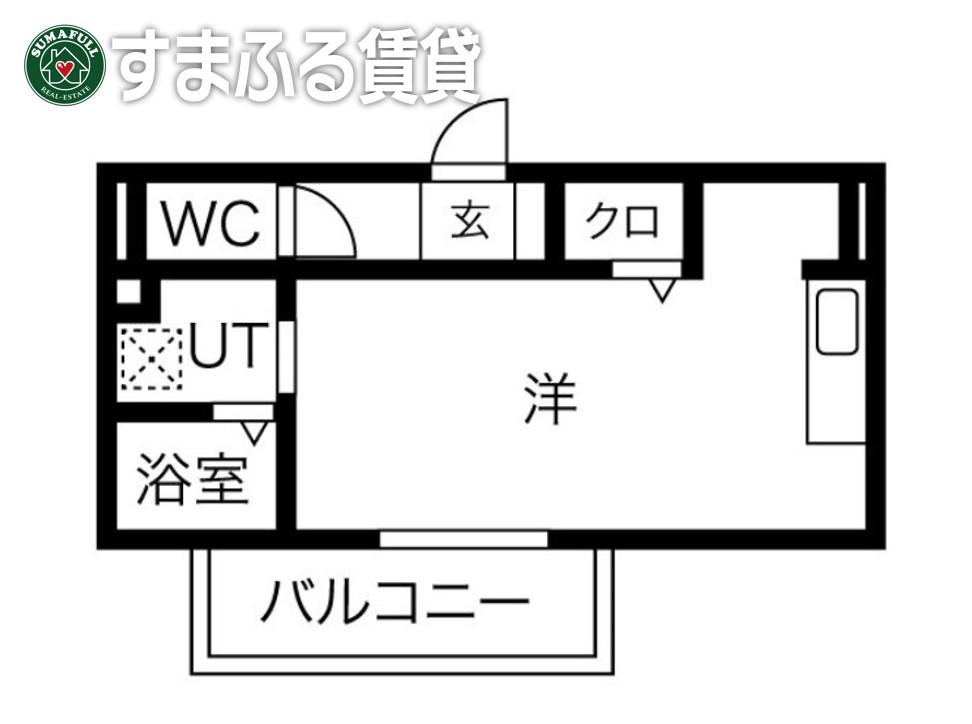 プルミエプランタン(ワンルーム/3階)の間取り写真