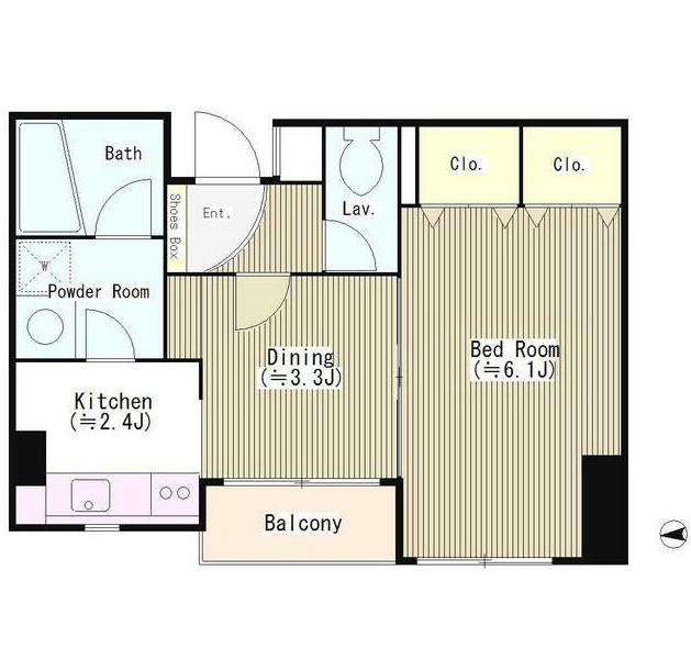 四ツ谷HOUSE(1DK/1階)の間取り写真