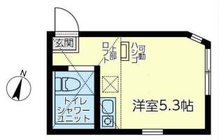 ユナイト白楽レオノールの杜(ワンルーム/1階)の間取り写真