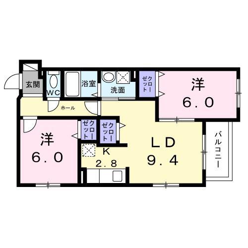リアライズ東札幌(2LDK/4階)の間取り写真