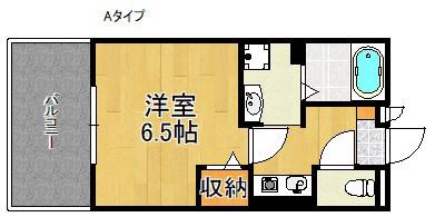 セジュール山添B(1K/1階)の間取り写真