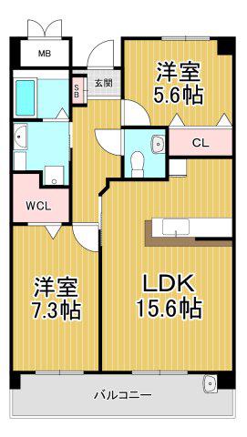 ベヌスタ ル ッチェ(2LDK/3階)の間取り写真