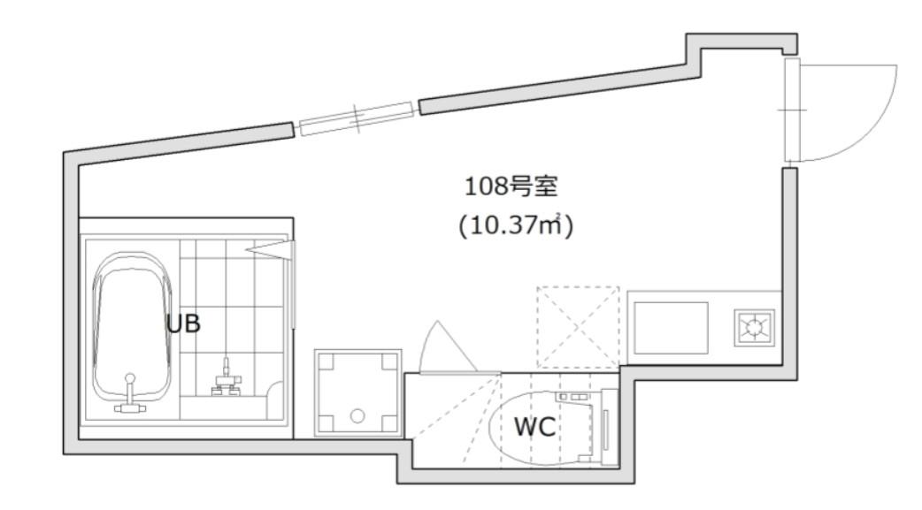 Bハウス東大井(ワンルーム/1階)の間取り写真