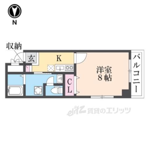 ROCK(1K/5階)の間取り写真
