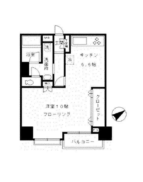 茅場町アヴィニヨン(ワンルーム/4階)の間取り写真